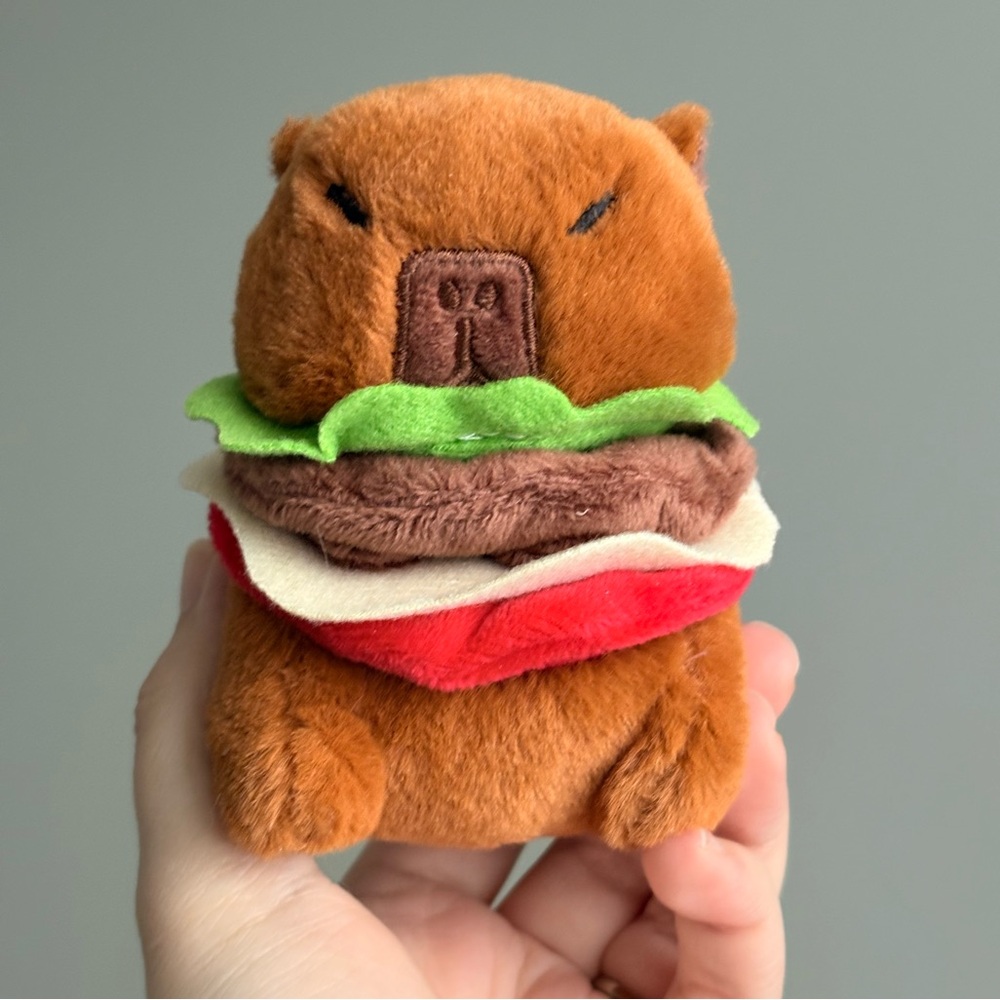 Plush Capybara Burger Toy